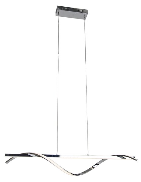 Design hänglampa stål inkl LED 3-stegs dimbar - Sander