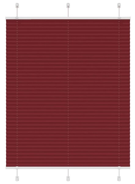 Plisserad persienn Bordeaux röd 105x100 cm tyg bredd 104,4cm