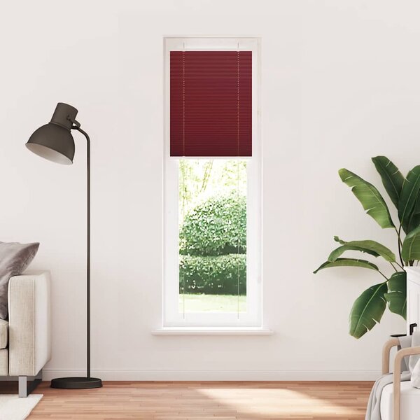 Plisserad persienn Bordeaux röd 55x200 cm tyg bredd 54,4 cm