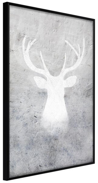 Inramad Poster / Tavla - White Shadow - 20x30 Svart ram