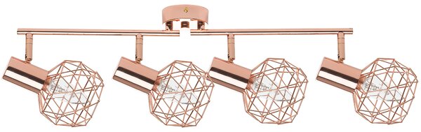 Taklampa Koppar Metalltråd Justerbara Nyanser och Armar 4-lampor Glamour Stil Beliani