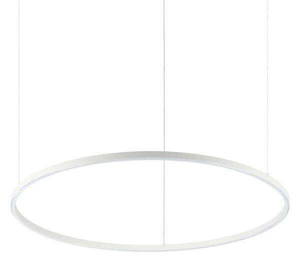 Ideal Lux - LED ljuskrona med textilsladd ORACLE SLIM LED/55W/230V diameter 90 cm vit