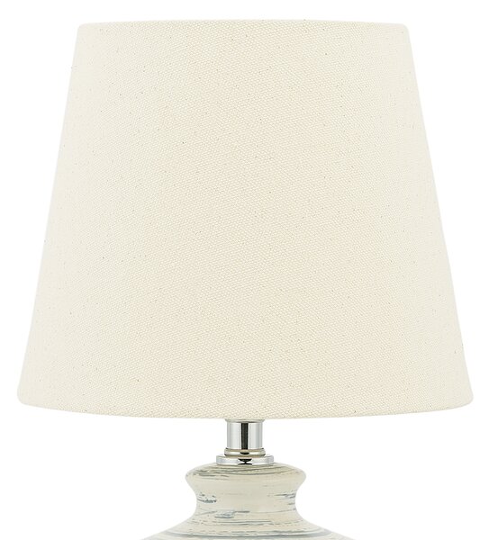 Bordslampa i Beige Porslin Lampfot Beliani