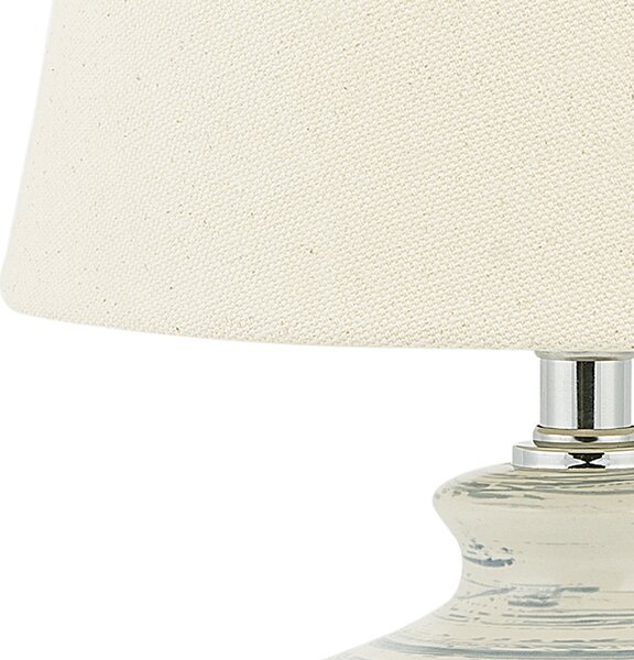 Bordslampa i Beige Porslin Lampfot Beliani