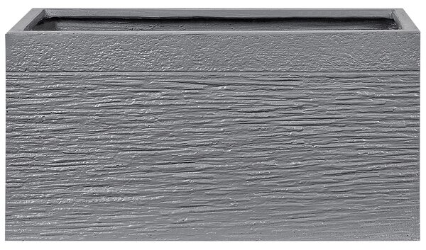 Kruka Grå Fiberlera 60 x 29 x 30 cm Rektangulär Inomhus Utomhus Beliani