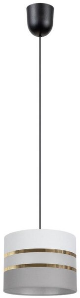 Ljuskrona med upphängningsrem CORAL 1xE27/60W/230V d. 20 cm vit/grå