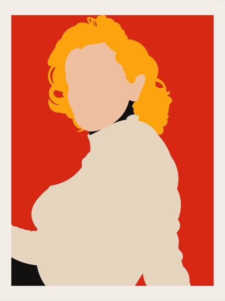 Illustration Marilyn Monroe Minimalist Pop Art, Retrodrome