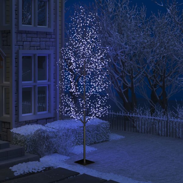 Plastgran 1200 LED körsbärsblommor blått ljus 400 cm