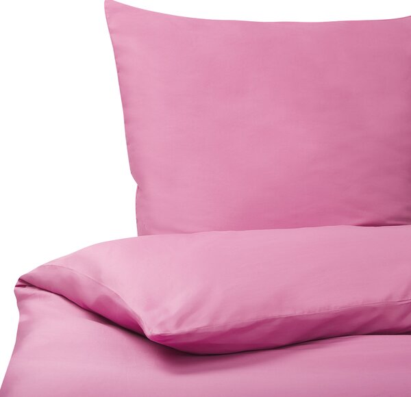 Sängkläder Rosa Bomull 135 x 200 cm Solid Mönster Påslakan Örngott Modernt Elegant Sovrum Beliani