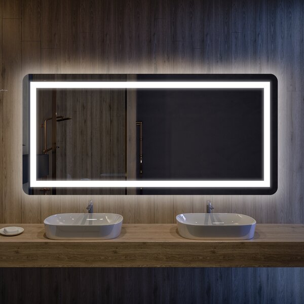 Badrumsspegel med LED-belysning Spegel L63
