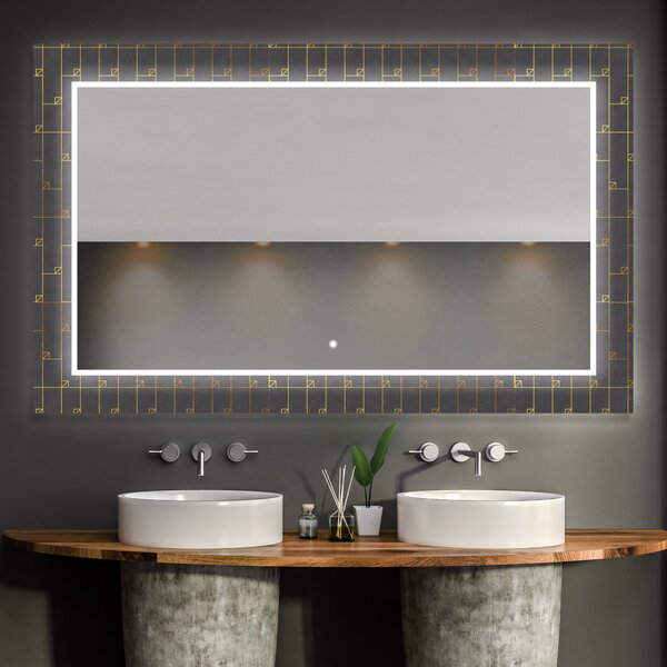 Dekorativ Spegel Med Belysning För Badrum - Microcircuit