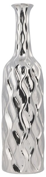 Blomvas Silver Stengods Flaskformad Modern Glam Beliani