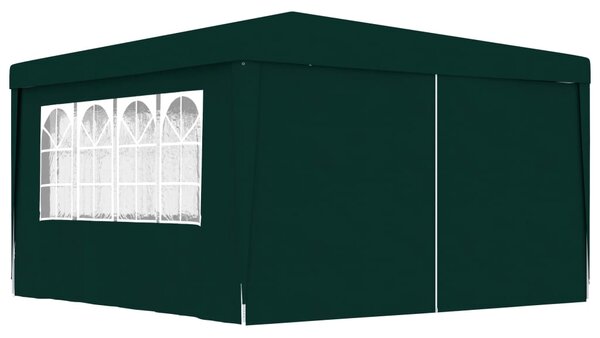 Professionellt partytält med väggar 4x4 m grön 90 g/m²