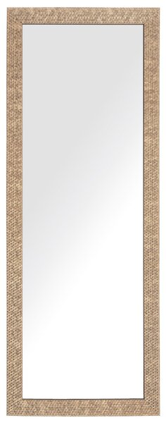 Väggmonterad Hängande Spegel Mässing 50 x 130 cm Rektangulär Modern Vintage Beliani