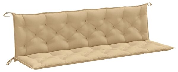 Bänkdyna 2 st melerad beige 200x50x7 cm tyg