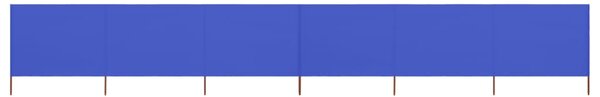 Vindskydd 6 paneler tyg 800x80 cm azurblå
