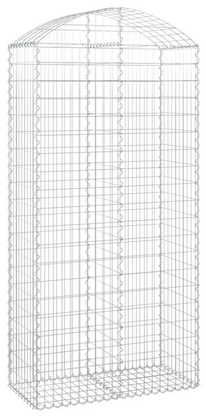 Gabion bågformad 100x50x200/220 cm galvaniserat järn