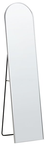 Stående Spegel Silver Metallram 36 x 150 cm med Ställning Modern Design Inramad Helkropp Beliani