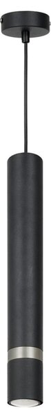 Ljuskrona med textilsladd JOKER 1xGU10/25W/230V svart/matt krom
