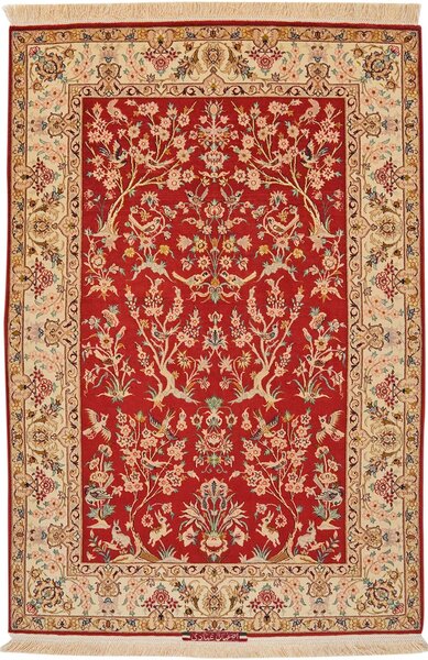 Isfahan silke varp Matta 108x161