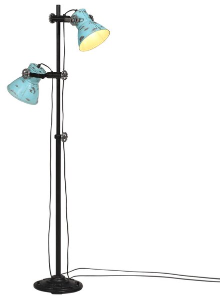 Golvlampa 25 W nött blå 25x25x90/140 cm E27