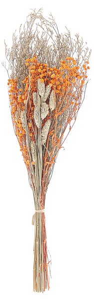 Torkad Blombukett Orange Naturliga Torkade Blommor 65 cm Inslagna i Brunt Papper Naturlig bordsdekoration Vardagsrum Matsal Beliani