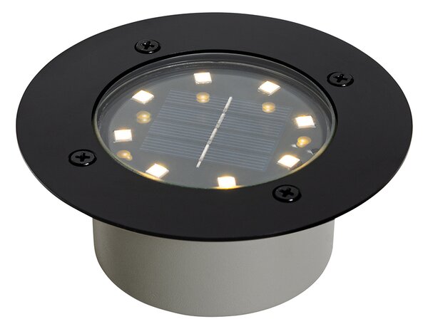 Set med 6 markspotlights svart inkl LED IP65 Solar - Terry