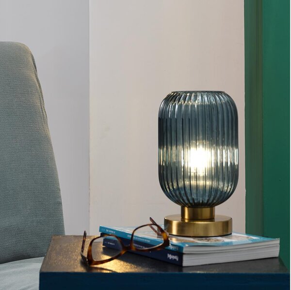 ONLI - Bordslampa DOROTY 1xE27/22W/230V blå/guld