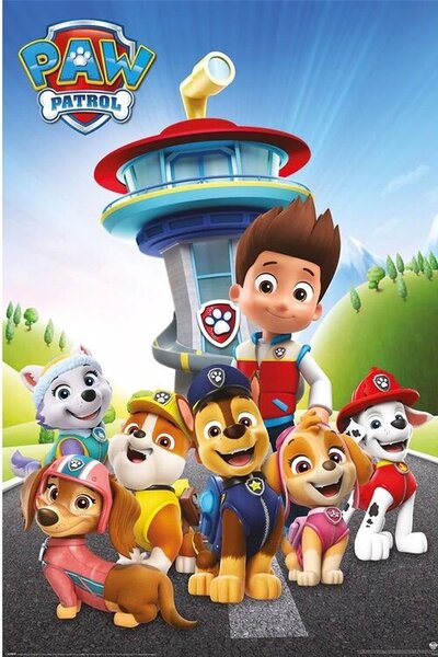 Poster, Affisch Paw Patrol - Ready for Action, (61 x 91.5 cm)