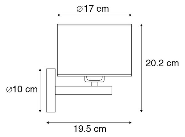 Modern vägglampa vit rund - VT 1