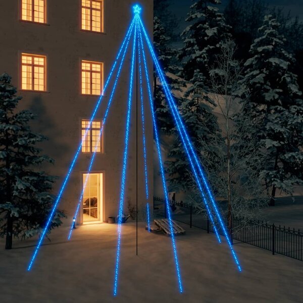 Julgransbelysning inomhus/utomhus 1300 LEDs blå 8 m
