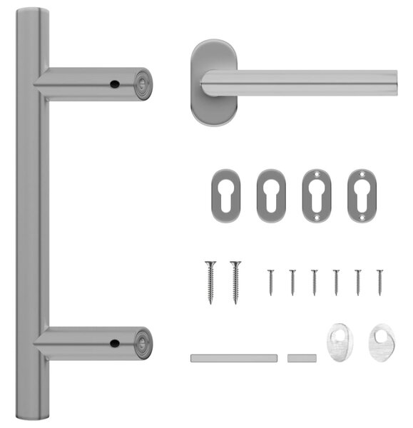 Dörrhandtag och draghandtag set PZ 350 mm rostfritt stål