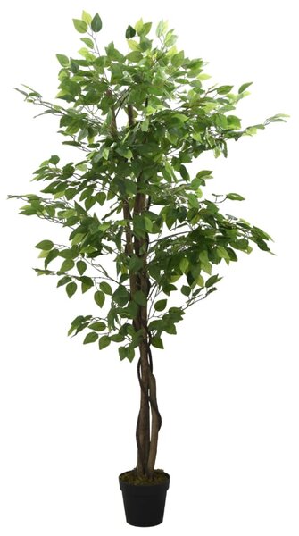 Konstväxt fikusträd 378 blad 80 cm grön