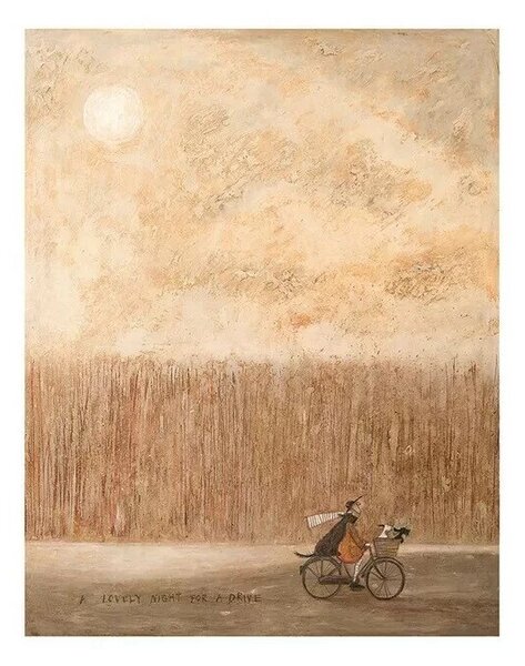 Konsttryck Sam Toft - A Lovely Night for a Drive, (40 x 50 cm)