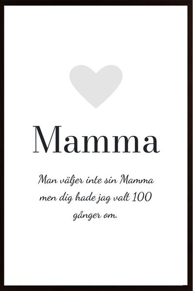 Hyllning, Mamma (Egen Text) Poster