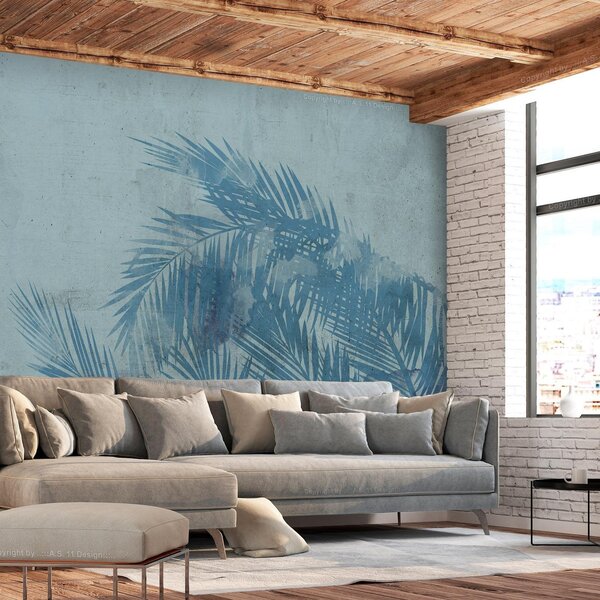 Fototapet - Palm Trees in Blue - 100x70