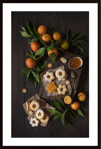 Mandarin Linzer Cookies Poster