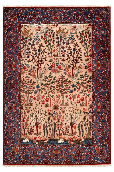 Isfahan silke varp Matta 155x223