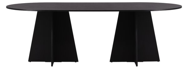 VENTURE DESIGN Bootcut matbord, ovalt - svart faner