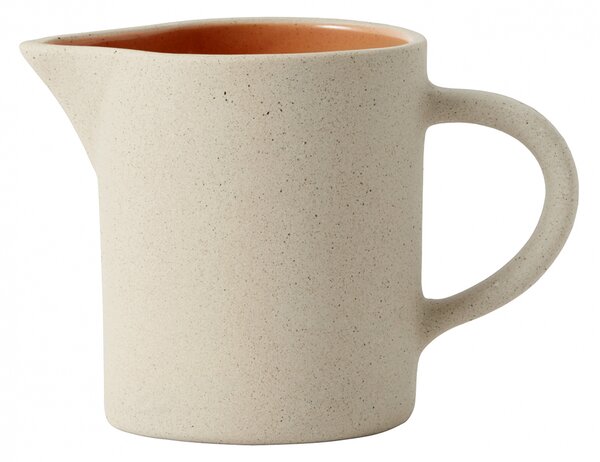 Nordal - Stoneware creamer, beige/dark peach