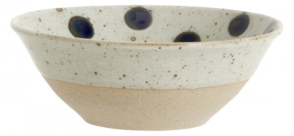 Nordal - GRAINY dot bowl, sand/dark blue