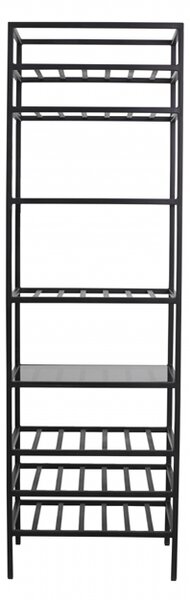 Nordal - BEAS iron wine rack w/glass, black