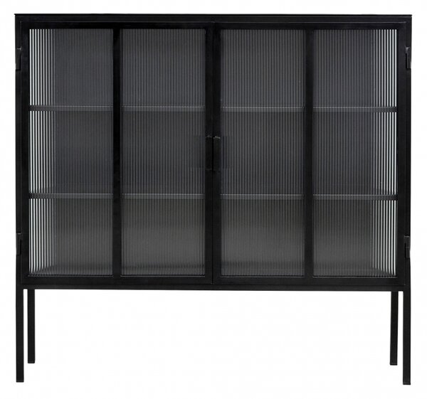 Nordal - GROOVY black buffet, 2 doors