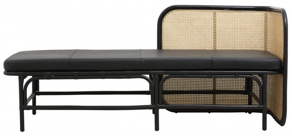 Nordal - GLOMMA day bed w/black leather mattress