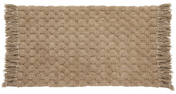 Nordal - LUNA bath rug w/fringes, light brown