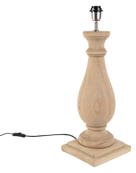 Lantligt bordslampa trä utan skugga - Burdock