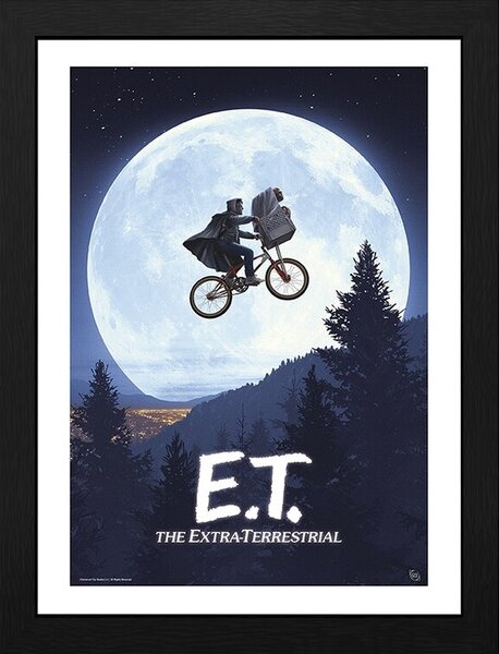 Inramad poster E.T. - Moon