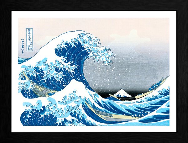 Inramad poster Hokusai - Great Wave