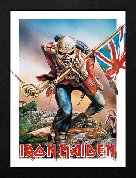 Inramad poster Iron Maiden - Trooper Eddie