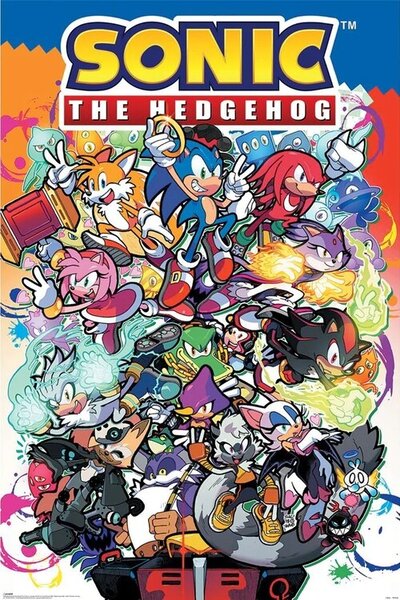 Poster, Affisch Sonic The Hedgehog - Sonic Comic Characters, (61 x 91.5 cm)